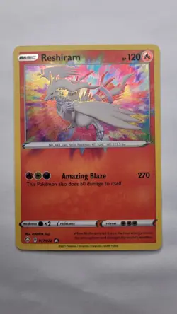Reshiram 17/72 Amazing Rare Shining Fates Pokemon TCG Near Mint - Image 1