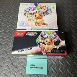 Pokemon TCG Prismatic Evolutions Elite Trainer Box + Surprise Box Sealed New - Image 1