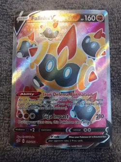 Pokemon TCG Falinks V Rebel Clash 185/192 Holo Full Art Ultra Rare - Image 1