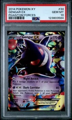 NEW CERT🔥 Gengar EX 34/119 PSA 10 Phantom Forces Pokemon Card - Image 1