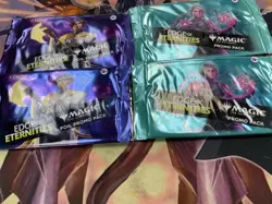 MTG EDGE OF ETERNITIES 2 FOIL PROMO AND 2 PROMO BOOSTER PACKS LOT OF 4 - Image 1