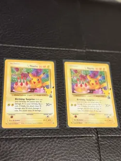 Birthday Pikachu 24 Holo Black Star Celebrations Promo Pokemon Card NM - Mint - Image 1