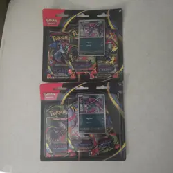 2x Pokemon Phantasmal Flames 3 Pack Blister????SEALED Promo Card Booster Presale - Image 1