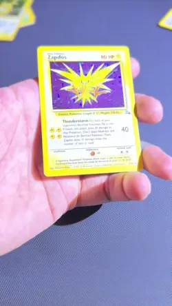 Pokemon TCG Zapdos Fossil Holo Unlimited Rare Card 15/62 Vintage WOTC - Image 2