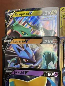 Pokemon Jumbo Cards - Lot of 6 - Pikachu Zekrom GX Rayquaza Lucario Jirachi - Image 4