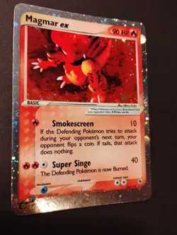 Magmar ex 100/109 Ruby and Sapphire Holo Rare 2003 Vintage Pokemon Card LP - Image 4