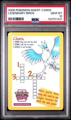 2000 Pokemon Insert Cards Legendary Birds PSA 10 - Image 1