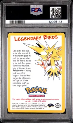 2000 Pokemon Insert Cards Legendary Birds PSA 10 - Image 2