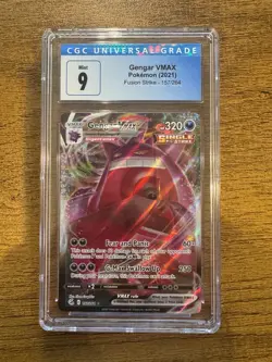 Gengar VMAX 2021 Fusion Strike 157/264. Graded 9 Mint pokemon card - Image 1