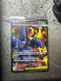 Pokemon Mega Heracross EX 108/094 Phantasmal Flames SR Full Art English Card TCG - Image 1
