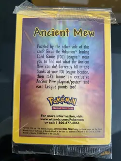 Sealed Ancient Mew Pokemon TCG 2000 Movie Promo Holo Foil Card WOTC - Image 2