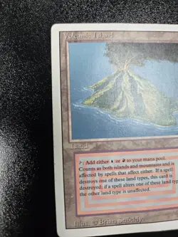 Vintage Magic The Gathering VOLCANIC ISLAND Card Revised Dual Land Brian Snoddy - Image 4