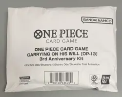 One Piece Card Game Carrying On His Will [OP-13] 3rd Anniversary Kit SEALED - Image 1