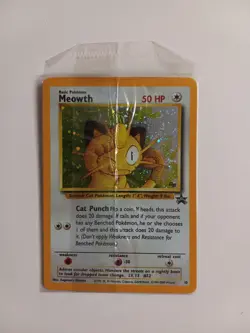 #10 Meowth 2000 Game Boy Black Star Promo Holo Pokemon Card - SEALED - Image 1