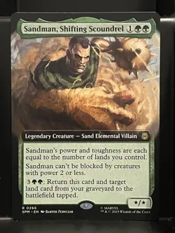 Sandman, Shifting Scoundrel #266 EXTENDED NM/M MTG Spiderman Magic Card - Image 1