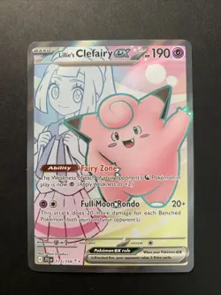 Lillie’s Clefairy ex 173/159 Journey Together Full Art NM Pokemon Card - Image 1