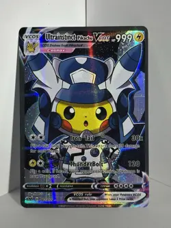 Pokemon TCG Ultrainstinct Pikachu VCOS Cosplay Custom Full Art Holographic Card - Image 1