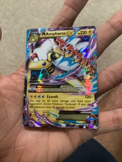 Pokemon Card Mega M Ampharos EX 28/98 Holo XY Ancient Origins Full Art MP - Image 3