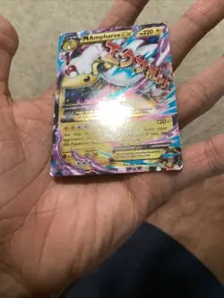Pokemon Card Mega M Ampharos EX 28/98 Holo XY Ancient Origins Full Art MP - Image 4
