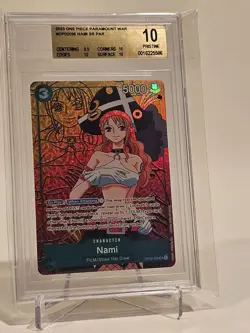 One Piece Card Game Nami OP02-036 SR Parallel Paramount War BGS 10 PRISTINE - Image 1