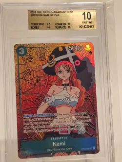 One Piece Card Game Nami OP02-036 SR Parallel Paramount War BGS 10 PRISTINE - Image 3