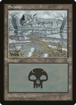 Swamp (165) | MtG Magic Portal Second Age | English | Heavily Played - Image 1