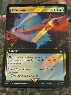 MTG - 1x Time Wipe - Extended Surge Foil / Doctor Who NM - Image 1