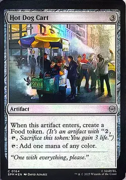 Hot Dog Cart Foil C Marvel's Spider-Man 164 NM - Image 1