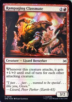 Rampaging Classmate Foil C Marvel's Spider-Man: Eternal-Legal 16 NM - Image 1