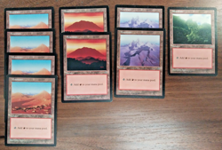 9x Mountain Basic Land - LP - Mirage - mtg SPARROW MAGIC - Image 1