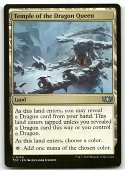 Temple of the Dragon Queen #104 MTG Tarkir Dragonstorm TDC NM X1 - Image 1