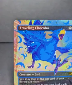 Neon Blue Traveling Chocobo - Final Fantasy - Borderless MTG Foil NM - Image 3