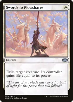 Swords to Plowshares 31 DMR White Instant Exile Uncommon 2023 MTG Foil Ejsing - Image 1