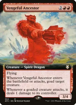 1x - Vengeful Ancestor - Extended Art #304 - CMR: Forgotten Realms - NM MTG - Image 1