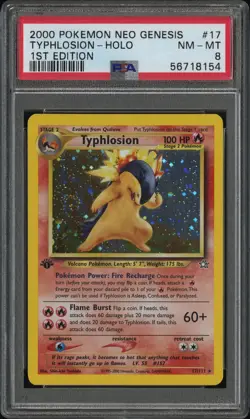 Pokemon Typhlosion 17/111 TCG Neo Genesis 1st Edition Holo PSA 8 ?? - Image 1