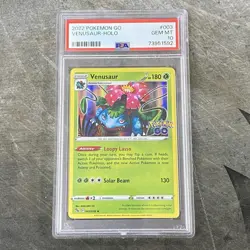 2022 Pokemon Go Venusaur Holo #003/078 PSA Gem Mint 10 Graded - Image 1