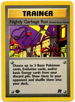 Pokemon - 1st Edition Team Rocket Nightly Garbage Run 77/82 LP - Image 1