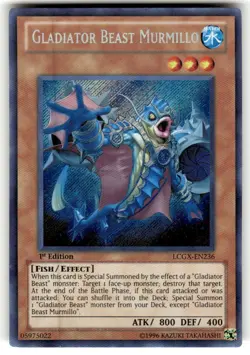 Yugioh Gladiator Beast Murmillo LCGX-EN236 1st SECRET (NM) - Image 1