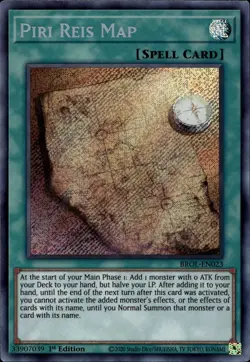 Piri Reis Map NA 1st Ed Secret Rare BROL-EN023 Yu-Gi-Oh! - Image 1