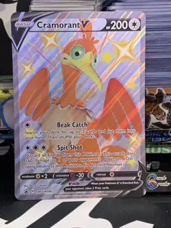 CRAMORANT V Shiny Jumbo Pokemon Card SWSH086 Black Star Promo Oversized - Image 1