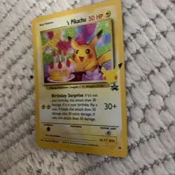 Birthday Pikachu Pokemon Trading Card #24 Celebrations Classic Collection - Image 4