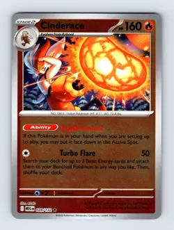 Cinderace ME01: Mega Evolution Rare Reverse Holo 028/132 NM/LP Pokemon Cards - Image 1