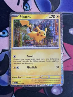Pikachu 6/15 Pokemon Card McDonald's 2033 Promo Common Confetti Holo LP H35 - Image 1