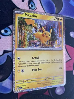 Pikachu 6/15 Pokemon Card McDonald's 2033 Promo Common Confetti Holo LP H35 - Image 2