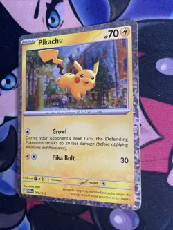 Pikachu 6/15 Pokemon Card McDonald's 2033 Promo Common Confetti Holo LP H35 - Image 3