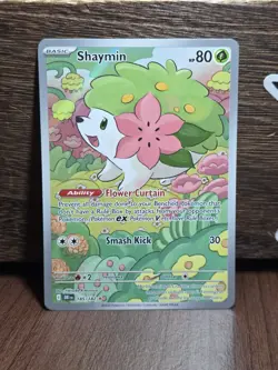Pokemon TCG Shaymin 185/182 2025 Destined Rivals Illustration Rare Card - NM - Image 1