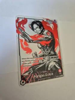 One Piece Card Game Portgas D Ace OP03-001 Portgas.D.Ace Alt Art Leader - Image 3