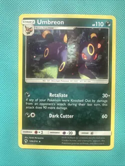 Pokemon TCG Umbreon 120/214 Blister Exclusive Cosmos Holo Promo Card Sun& Moon - Image 1