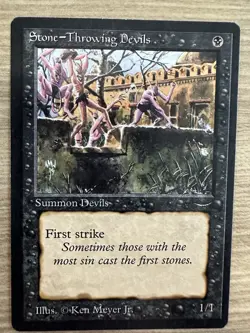 MAGIC: THE GATHERING Arabian Nights STONE * THROWING * DEVILS Lightly Played #1 - Image 1