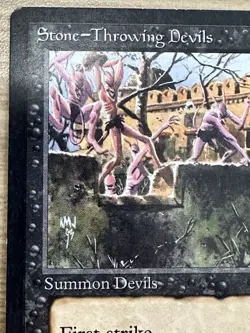 MAGIC: THE GATHERING Arabian Nights STONE * THROWING * DEVILS Lightly Played #1 - Image 2